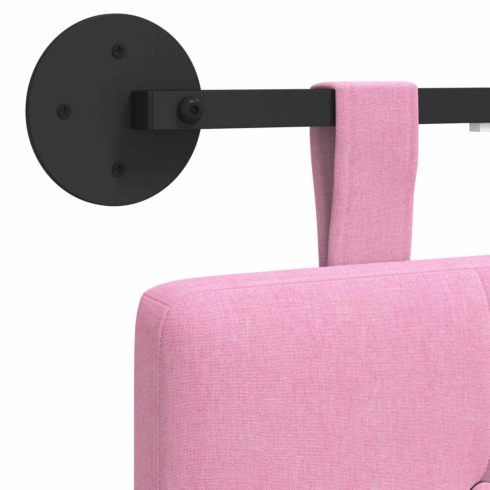 Viseće uzglavlje kreveta S LED svjetlom Ružičasta Tkanina