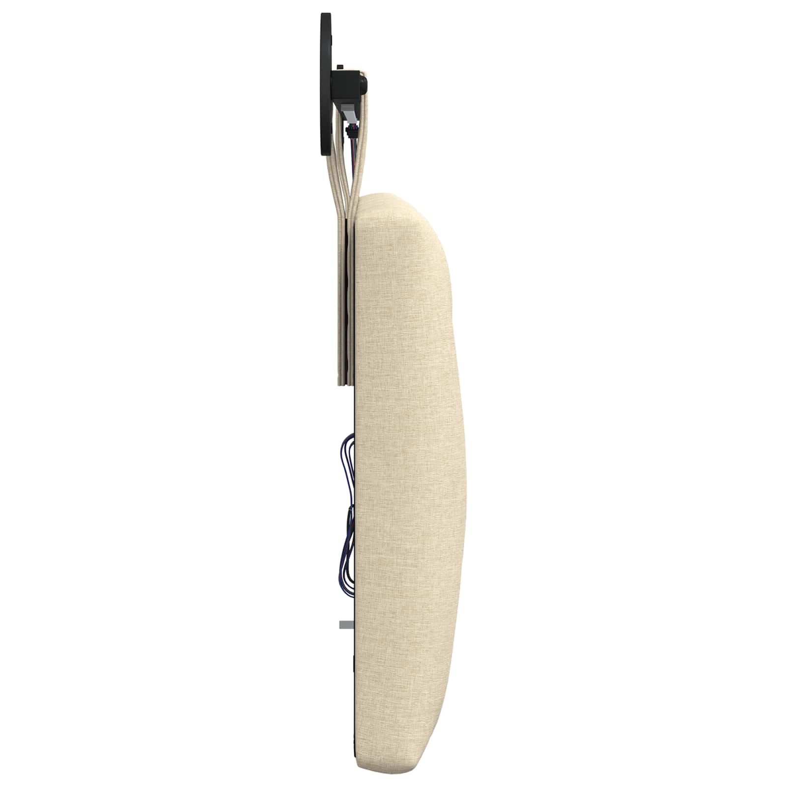 Viseće uzglavlje kreveta S LED svjetlom Krem Tkanina