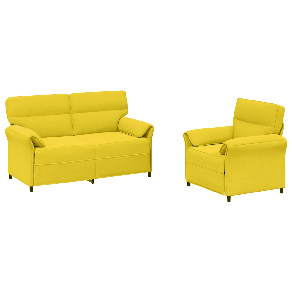 Set sofe 2 kom. Svijetlo žuta Tkanina