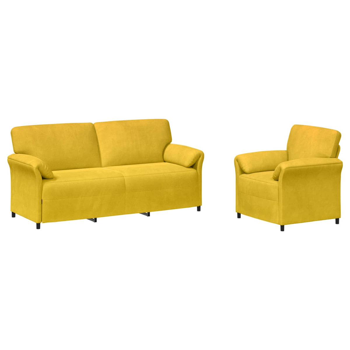 Set sofe 2 kom. Žuta Baršun