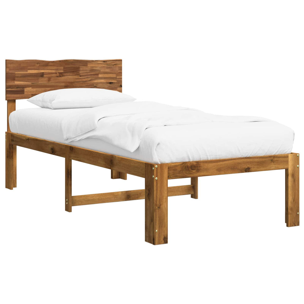 Krevet s uzglavljem ROSTOCK Prirodna 100 x 200 cm