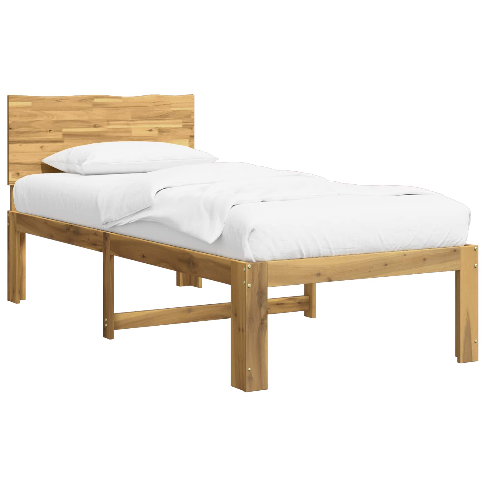 Krevet s uzglavljem ROSTOCK Bijela 90 x 190 cm