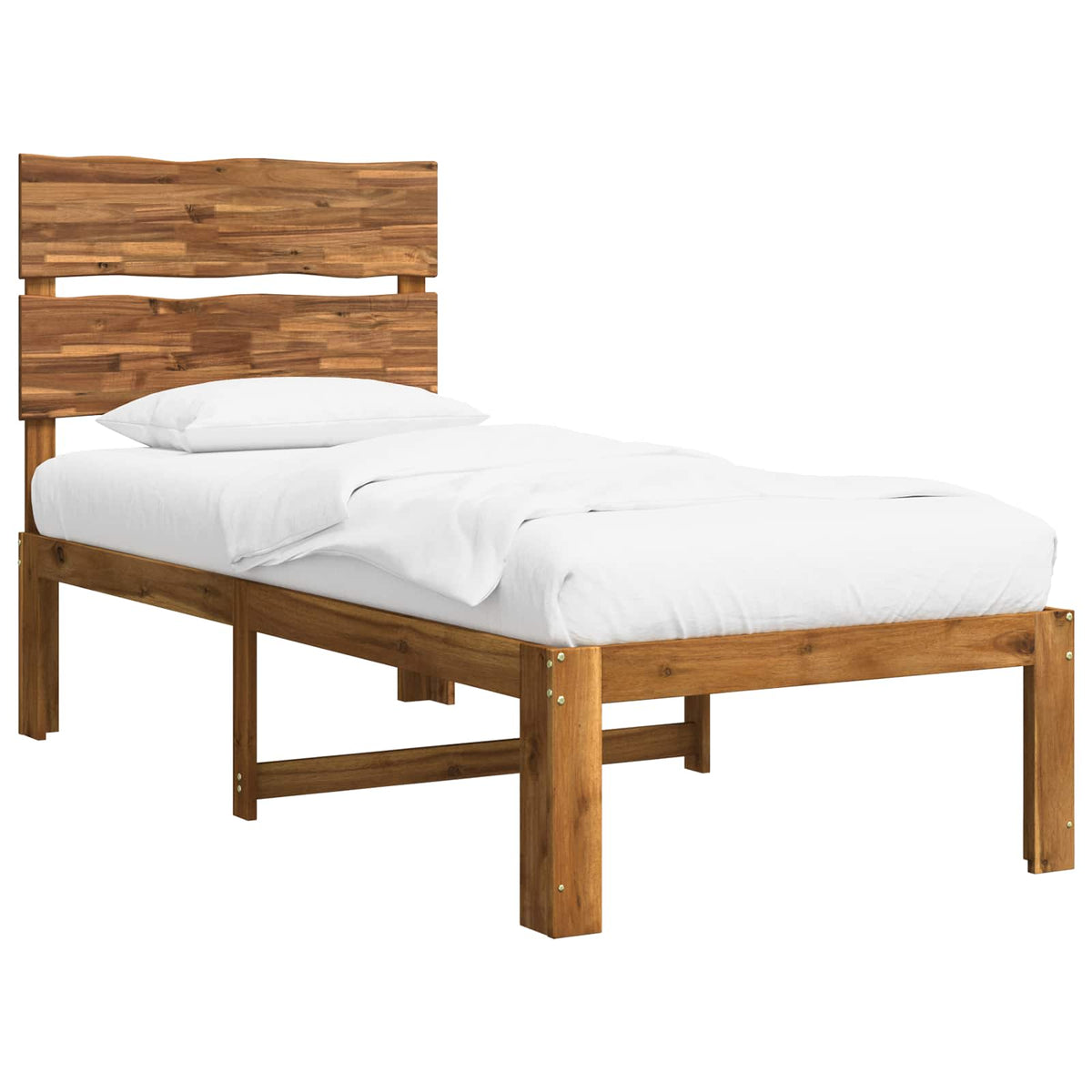 Krevet s uzglavljem ROSTOCK Prirodna 90 x 190 cm