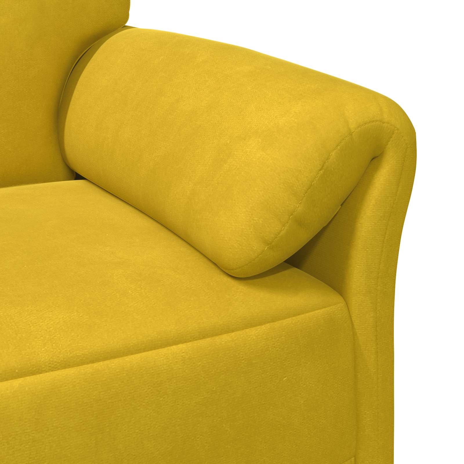 Sofa za dvije osobe Žuta 138 x 83 x 95 cm Baršun