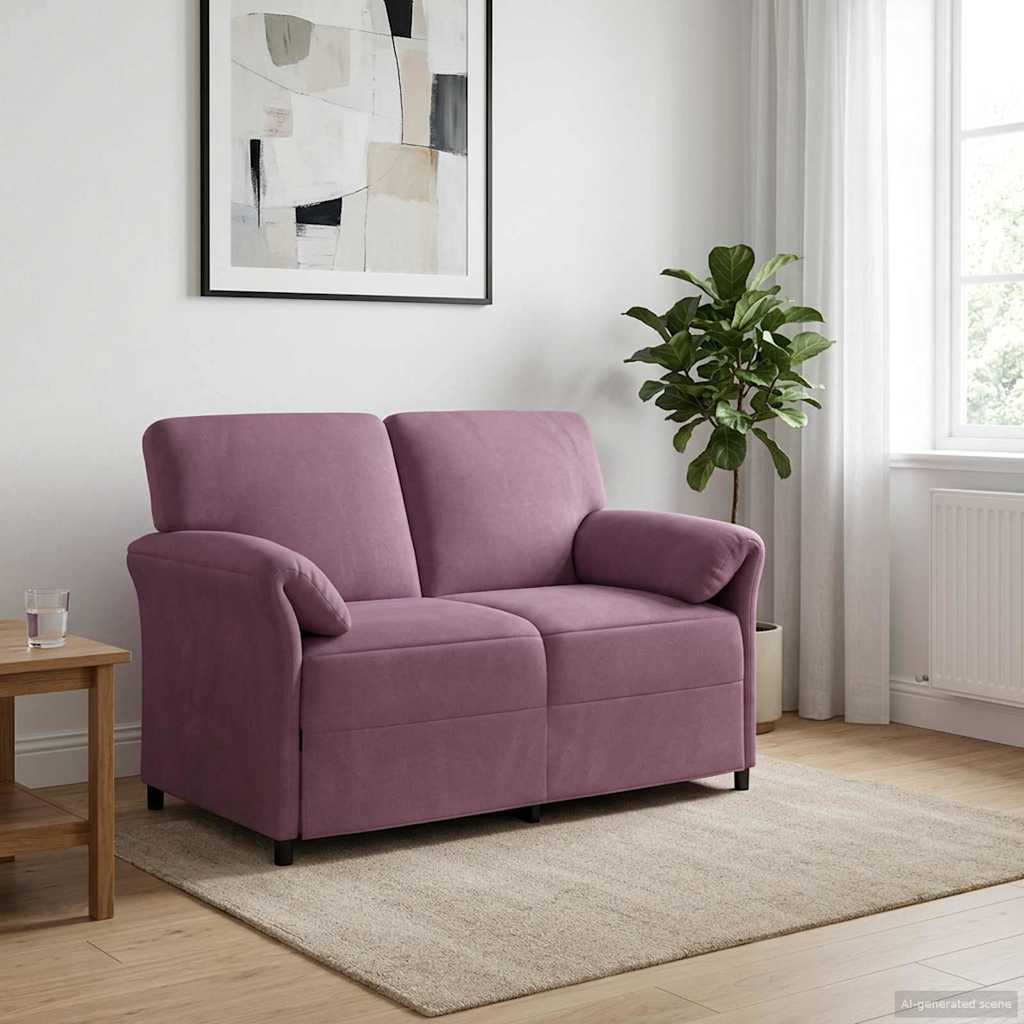 Sofa za dvije osobe Ljubičasta 138 x 83 x 95 cm Baršun