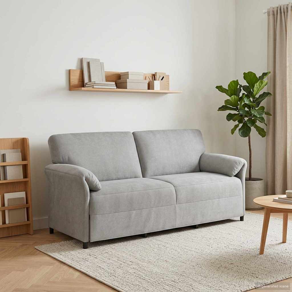 Sofa za 3 osobe Svjetlosiva 198 x 83 x 95 cm Baršun