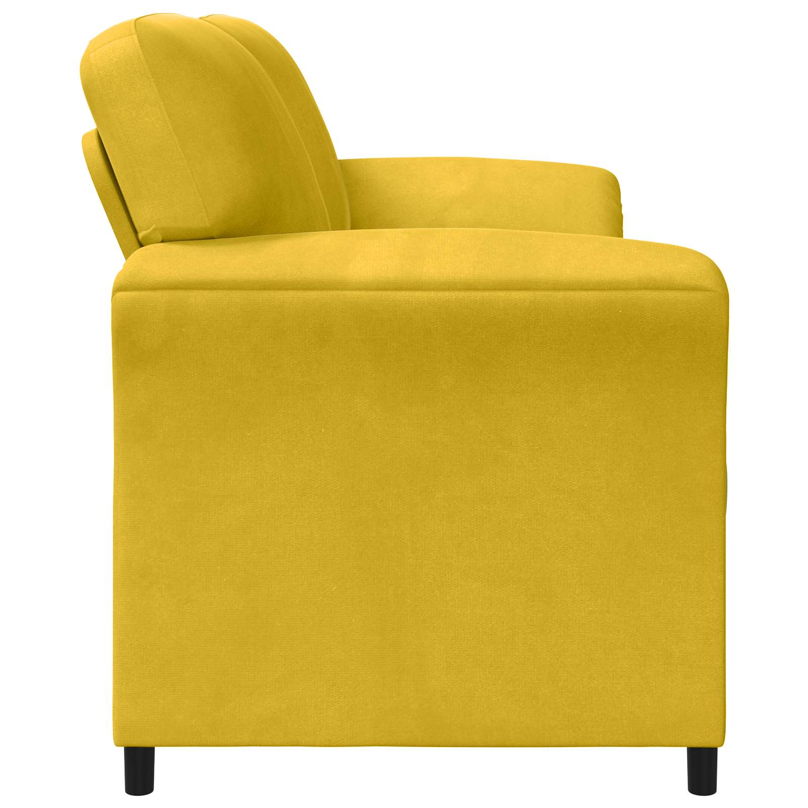 Sofa za 3 osobe Žuta 198 x 83 x 95 cm Baršun