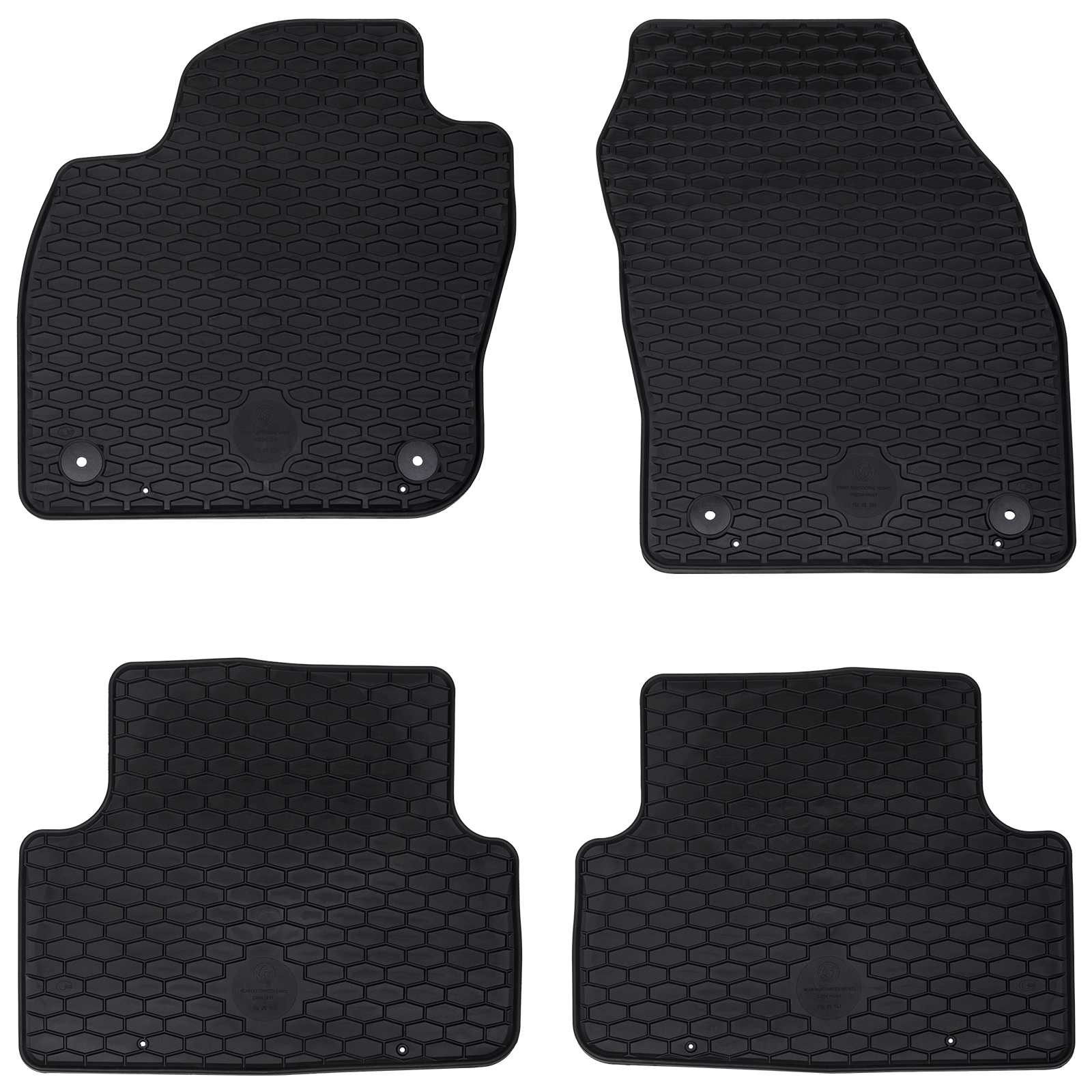 Auto tepih 4 pcs Crna svojstvo za VW T-CROSS 2019- Guma