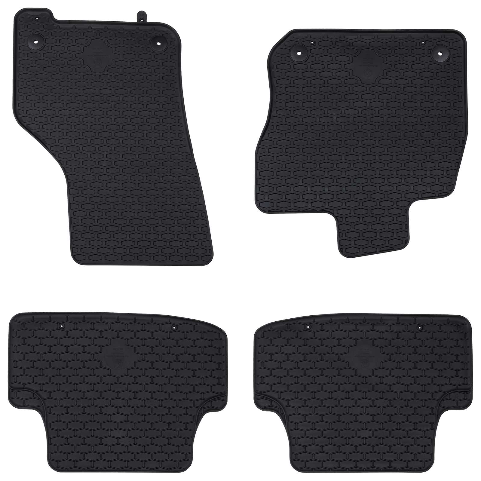 Auto tepih 4 pcs Crna odgovara za VW GOLF VIII MHEV 2020- Guma