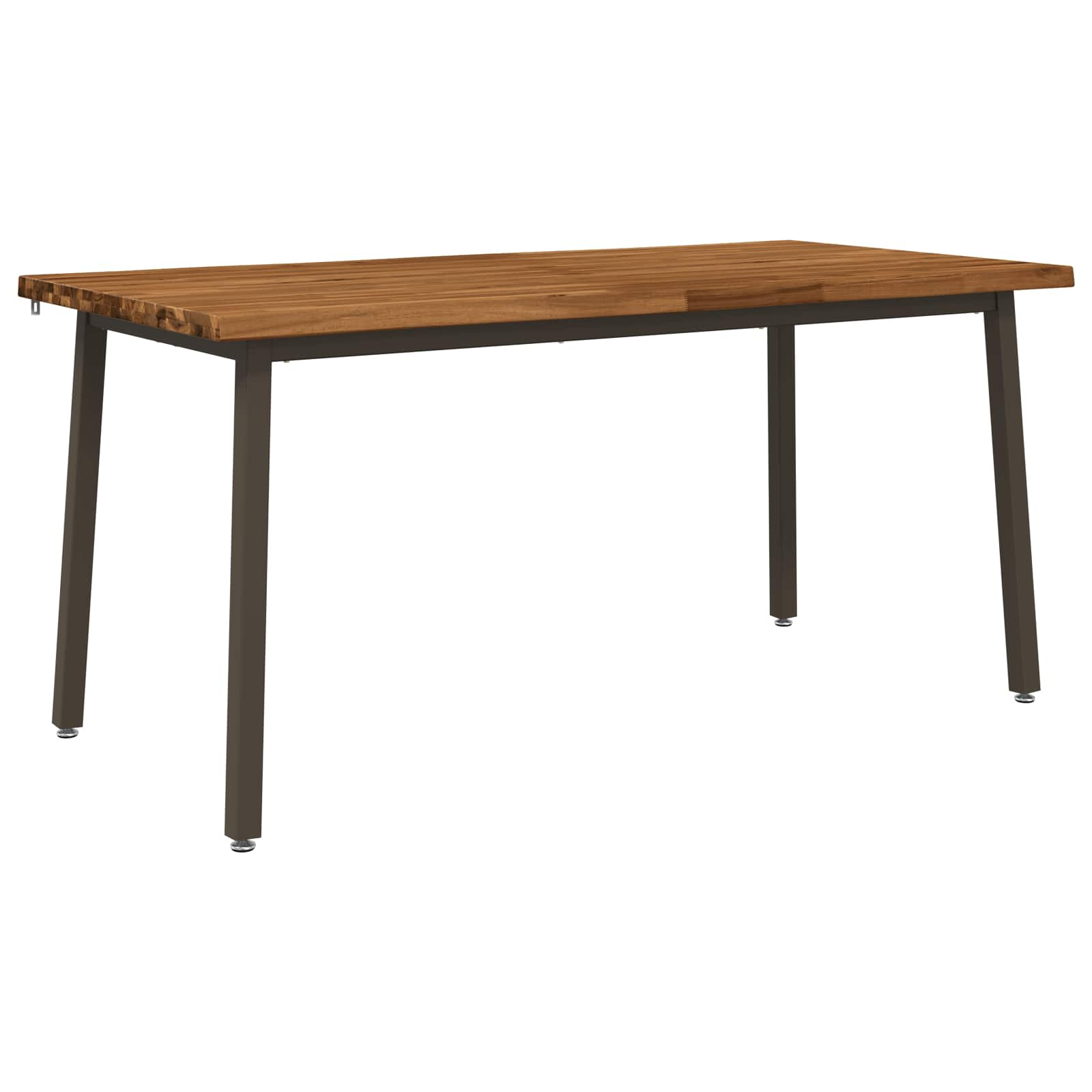 Stol za blagovanje s prirodnim rubom 160 x 90 x 75 cm Prirodna