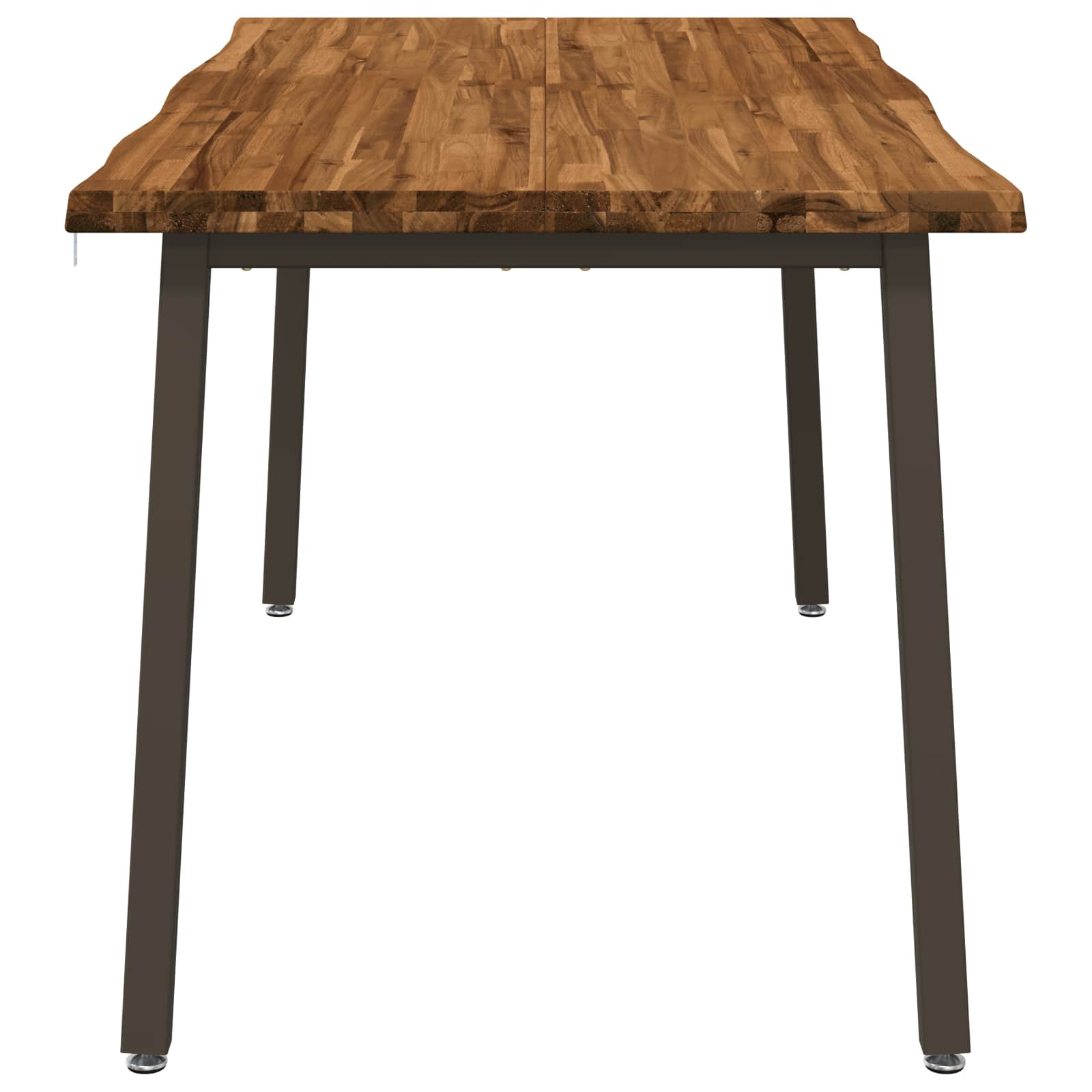 Stol za blagovanje s prirodnim rubom 160 x 90 x 75 cm Prirodna