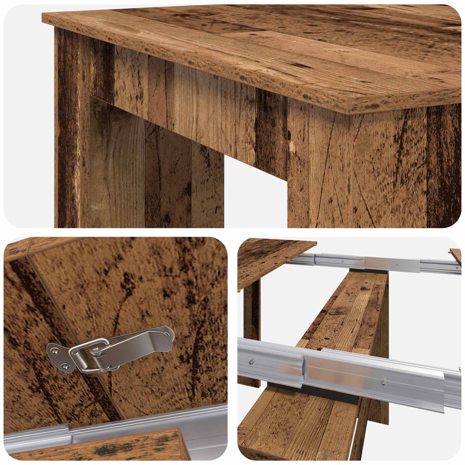 Blagovaonski stol 180 x 85 x 75 cm Konstruirano drvo Staro drvo