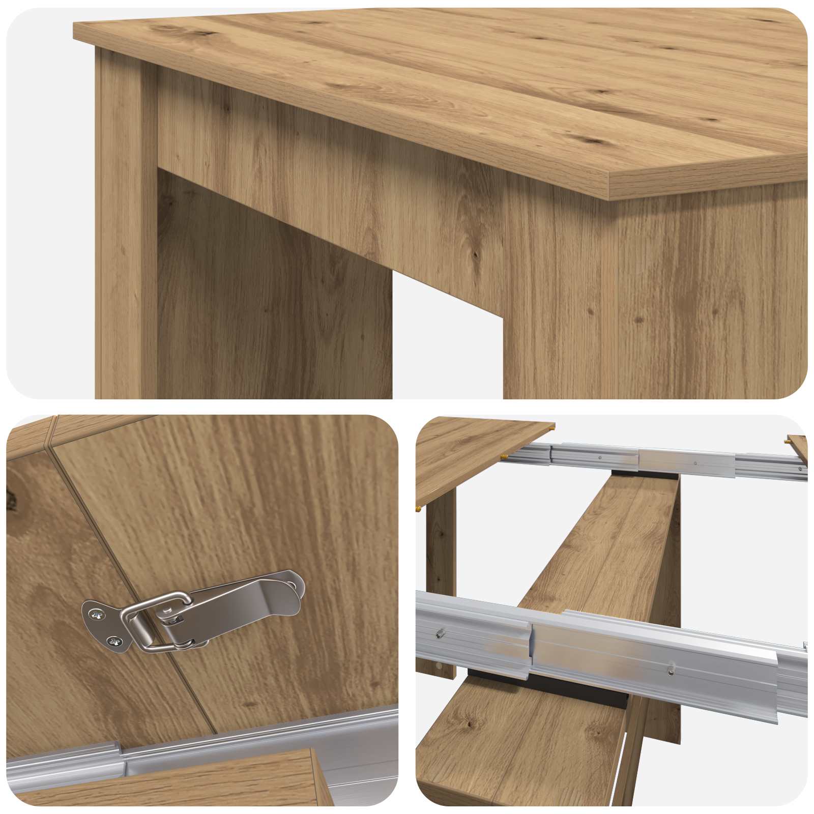 Blagovaonski stol 240 x 85 x 75 cm Konstruirano drvo Pravokutni