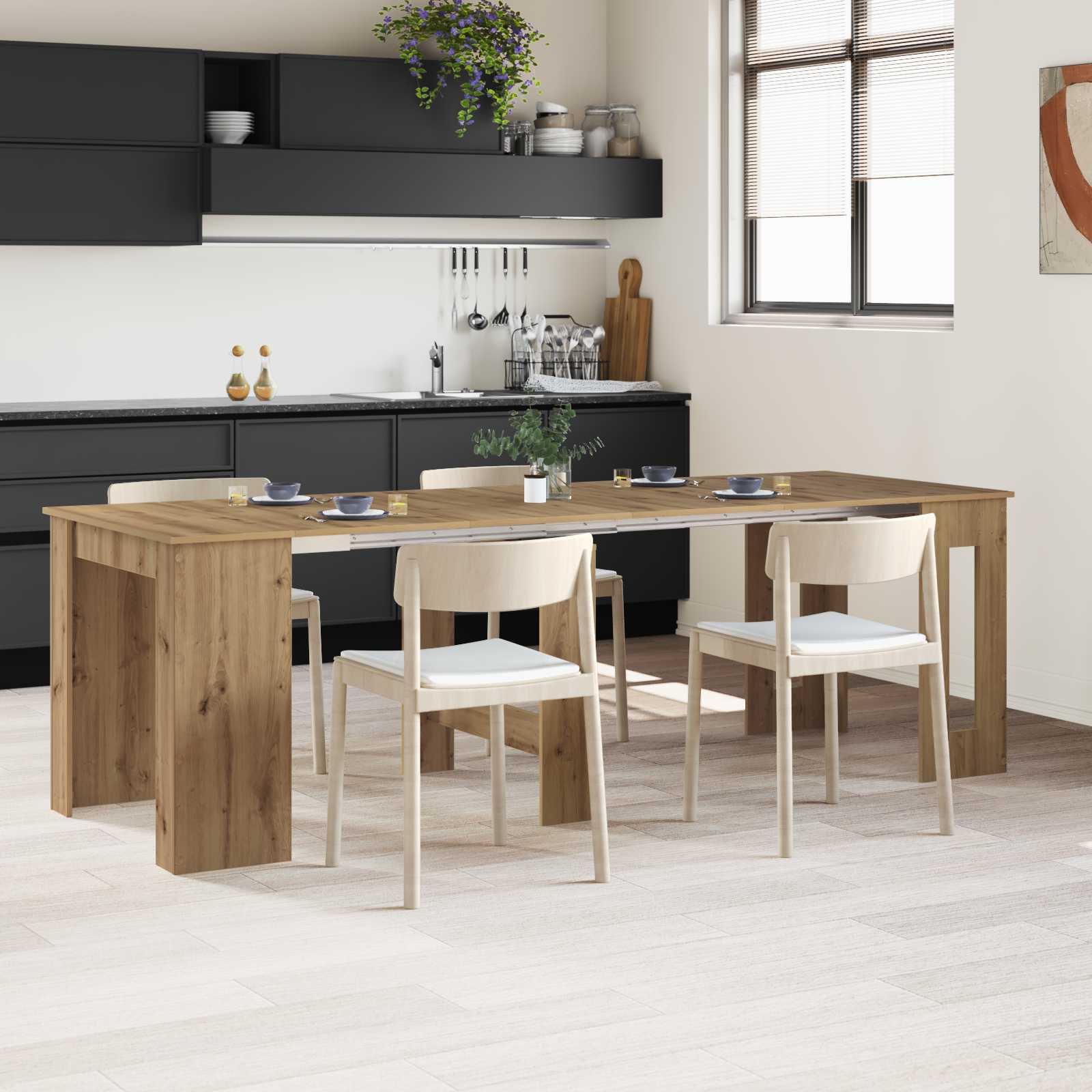 Blagovaonski stol 240 x 85 x 75 cm Konstruirano drvo Pravokutni
