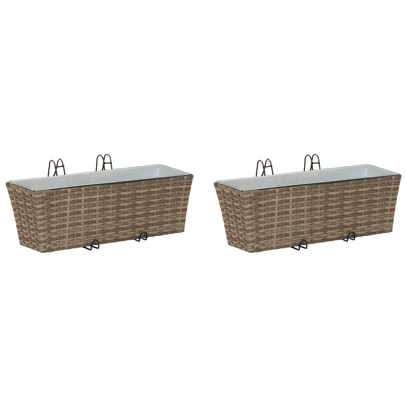 Ograda 2 pcs 50 x 17 x 17 cm Metal