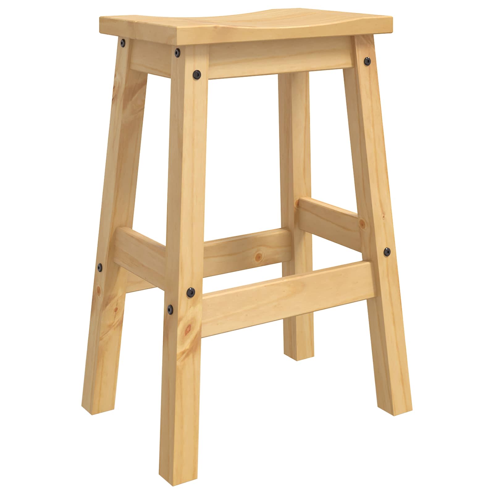 Barski stol 2 pcs Medeni vosak 44 x 30 x 63 cm Čvrsta bor