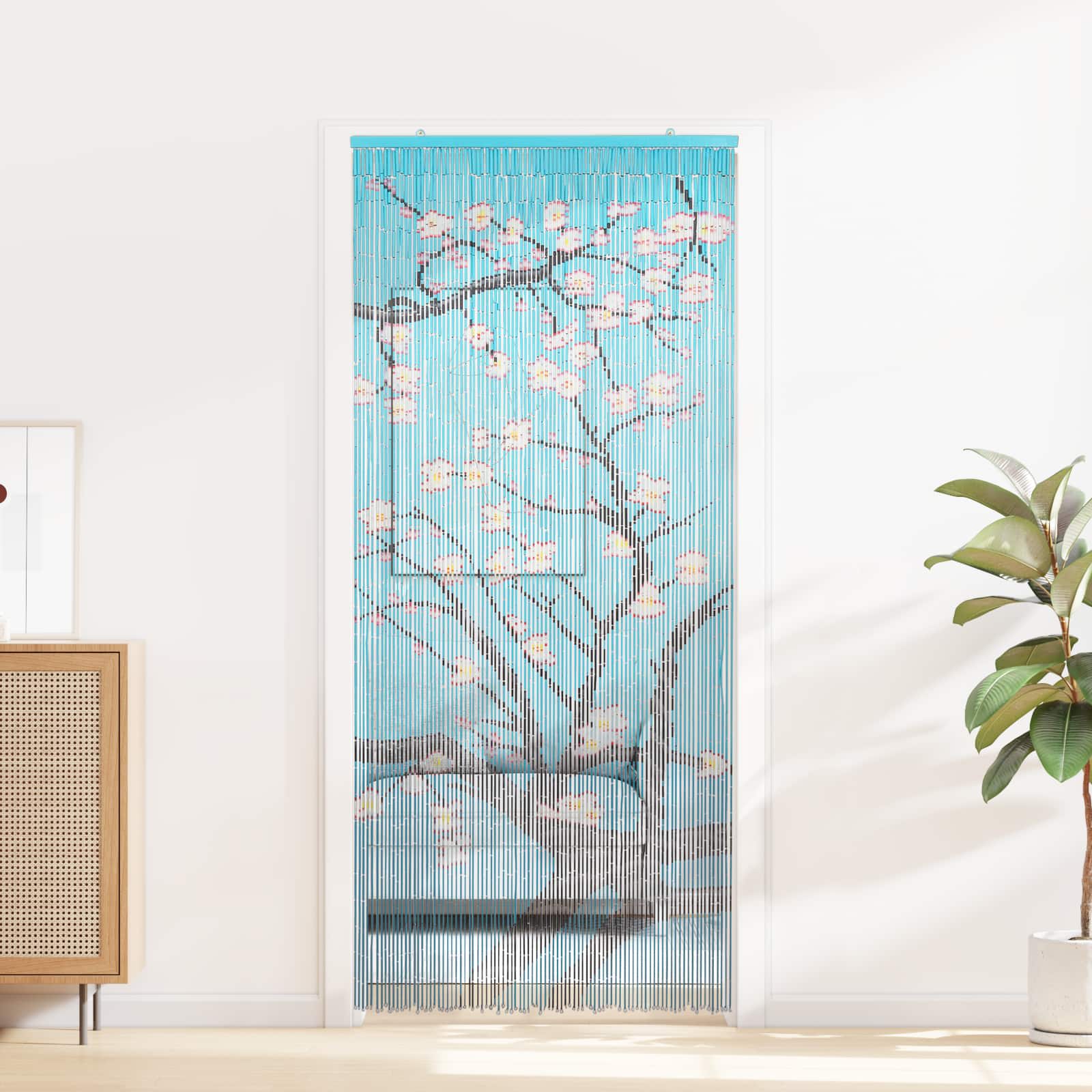 Zavjesa za vrata protiv insekata višebojna 200 x 90 cm Bambus