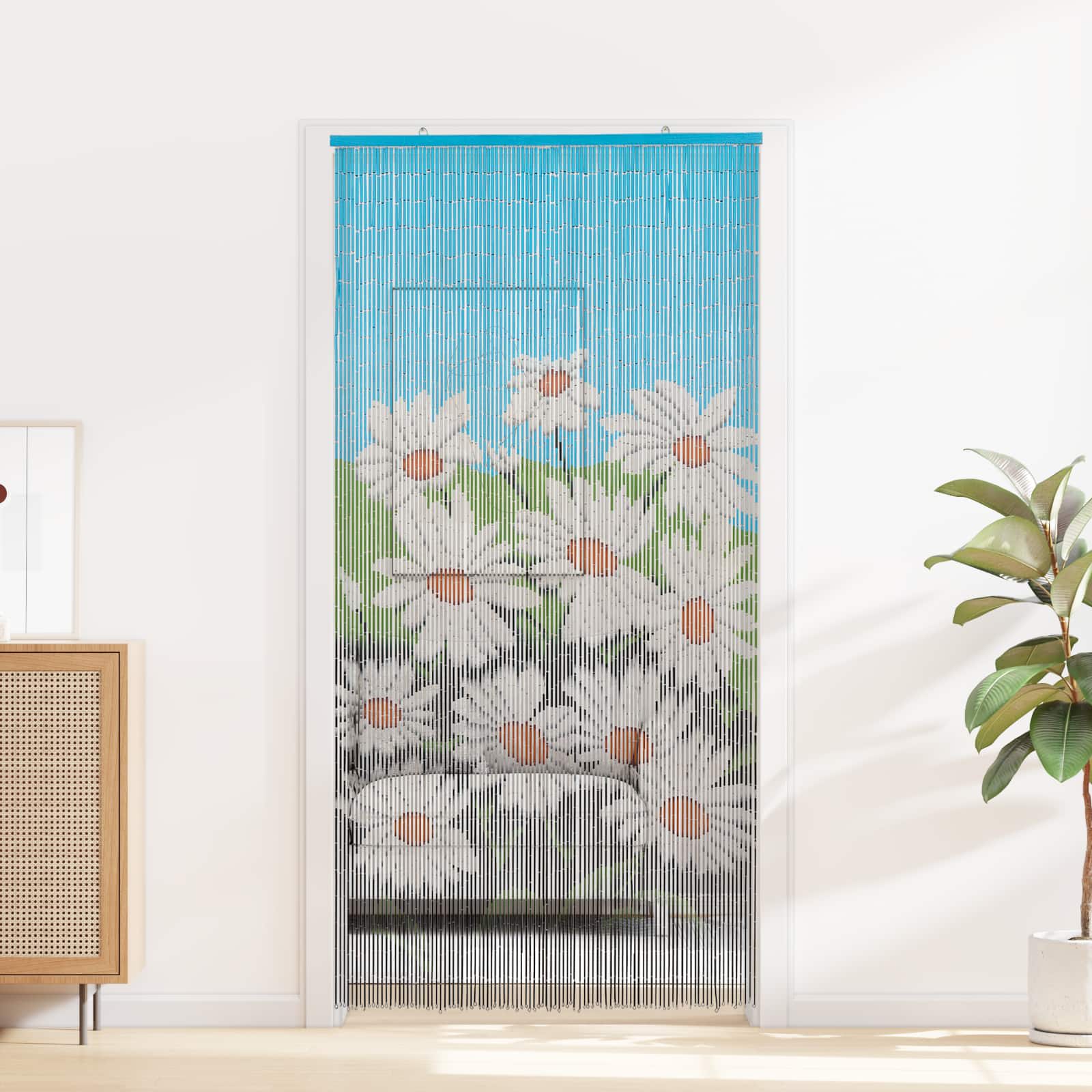 Zavjesa za vrata protiv insekata višebojna 200 x 100 cm Bambus