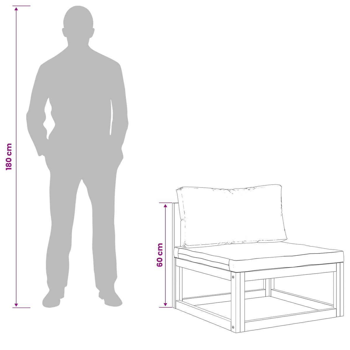 Modularna garnitura sofa s jastucima 3 kom. 2-sjedalo