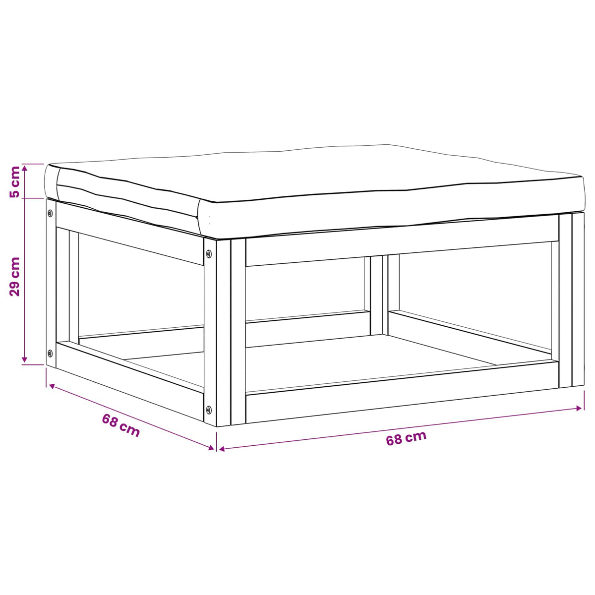 Modularni oslonac za noge s jastucima