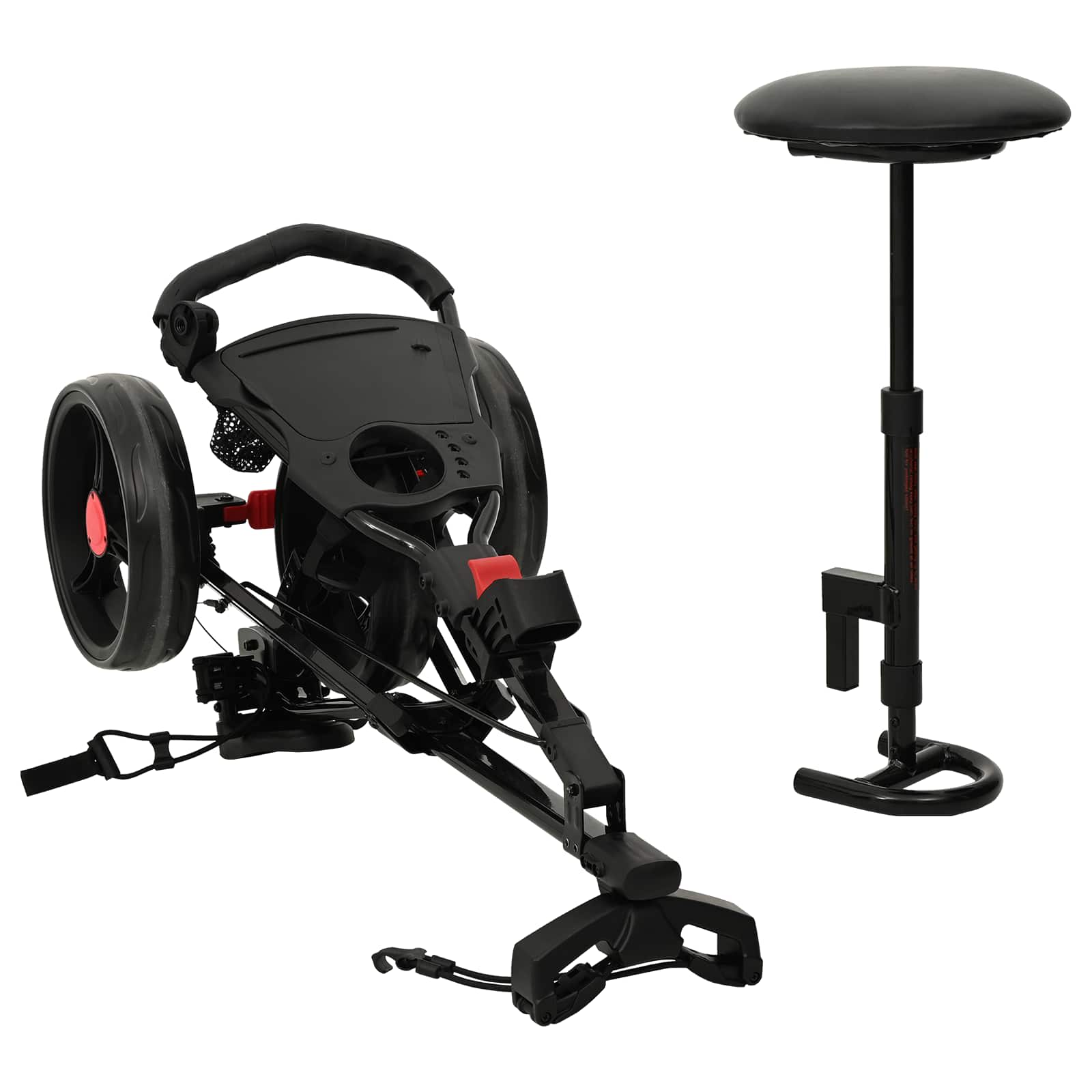 Golf Trolej s sjedištem Crna 95 x 69 x 114 cm Željezo