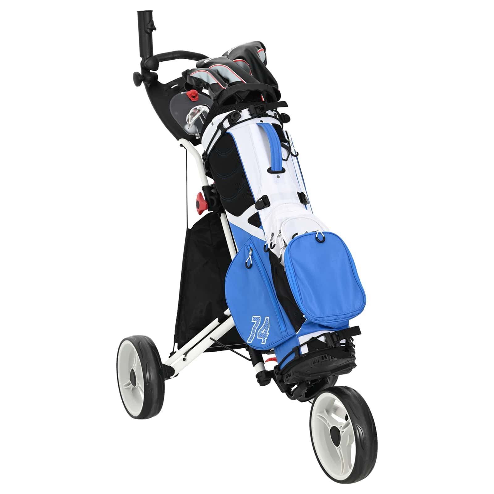 Golf Trolej Crna i bijela 100 x 69 x 114 cm Aluminij