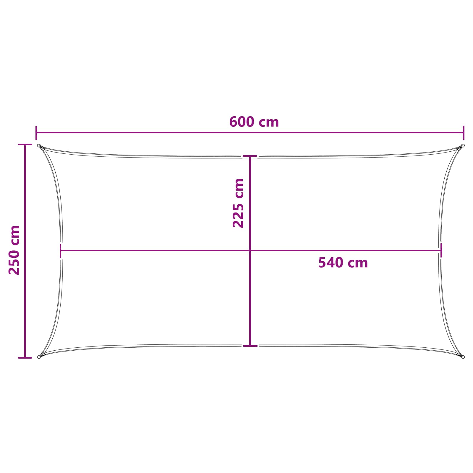 Jedrilica za sunčevu sjenu 2,5 x 6 m HDPE Pravokutni Terakota