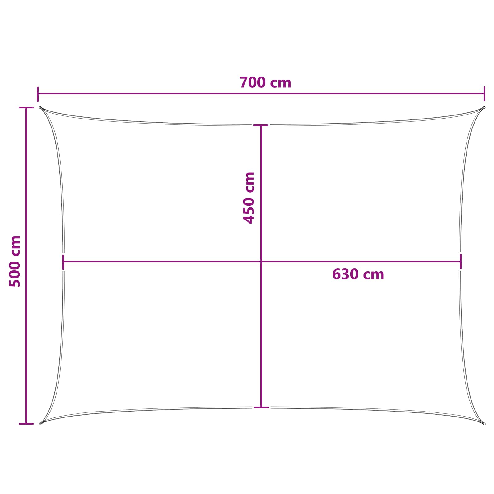 Jedrilica za sunčevu sjenu Antracit i bijelo 5 x 7 m HDPE