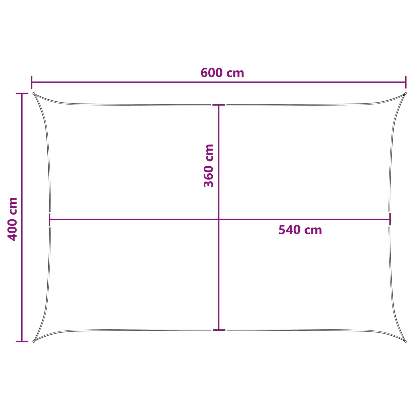 Jedrilica za sunčevu sjenu Plava i bijela 4 x 6 m HDPE