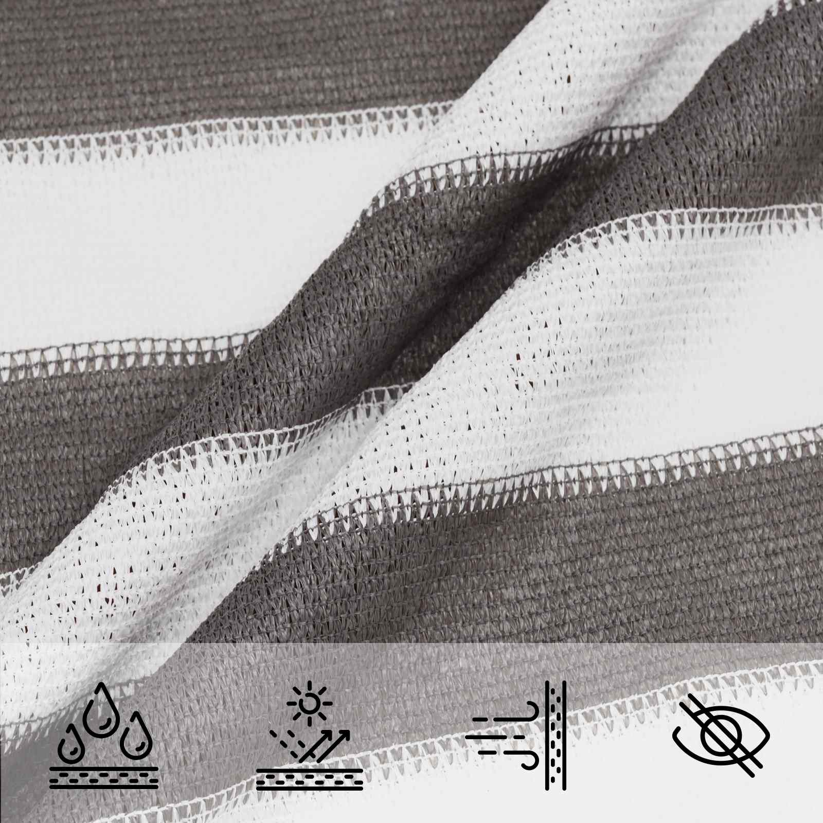 Jedrilica za sunčevu sjenu Svijetlo siva i bijela. 3,6 x 3,6 m