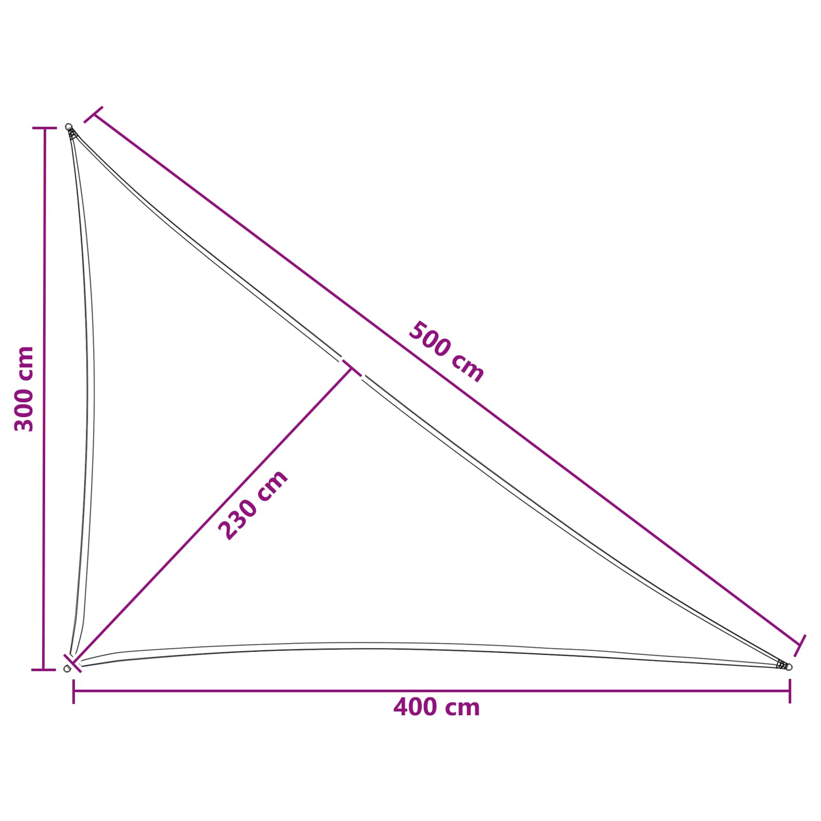 Jedrilica za sunčevu sjenu Svijetlo siva i bijela. 3 x 4 x 5 m