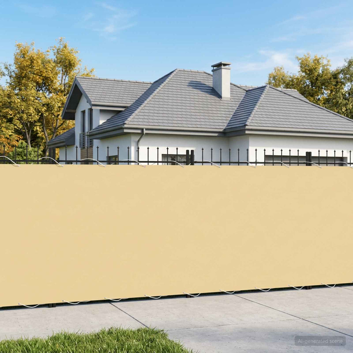 Zaslon za privatnost na balkonu 150 x 600 cm Polyester Pijesak
