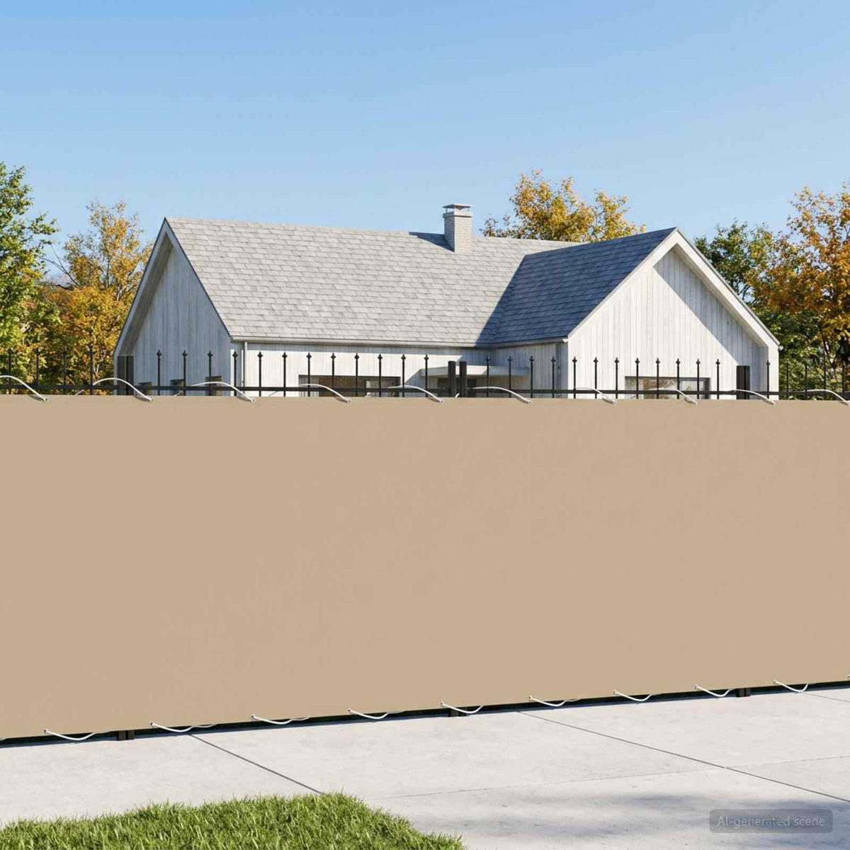 Zaslon za privatnost na balkonu 200 x 400 cm Bež