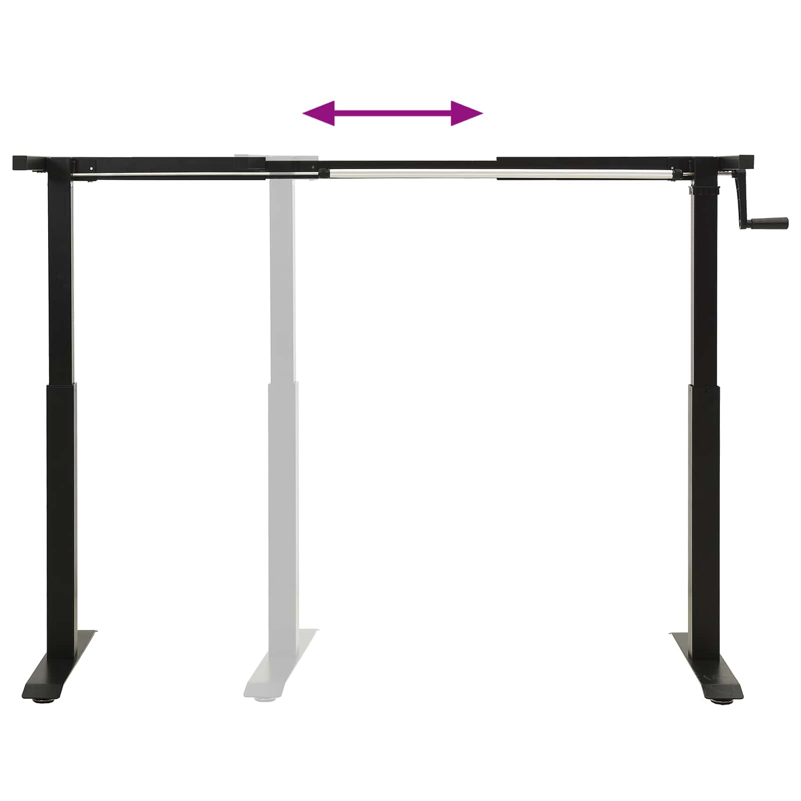 Stol Crna i prirodna 140 x 60 cm Čvrsto Hrastovo Drvo