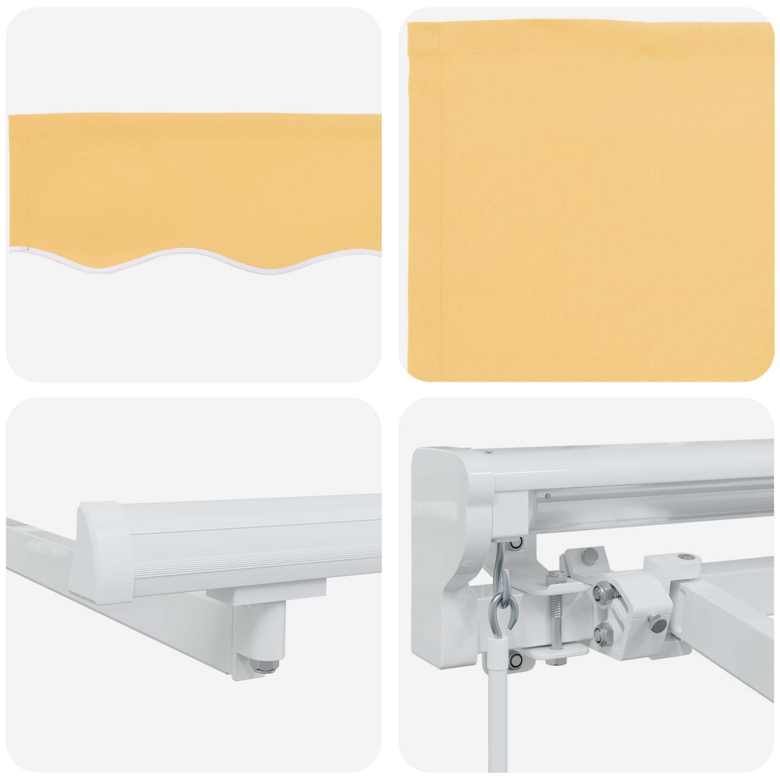 Povlačivi tende Pijesak 3,5 x 2 m Poliester i aluminij