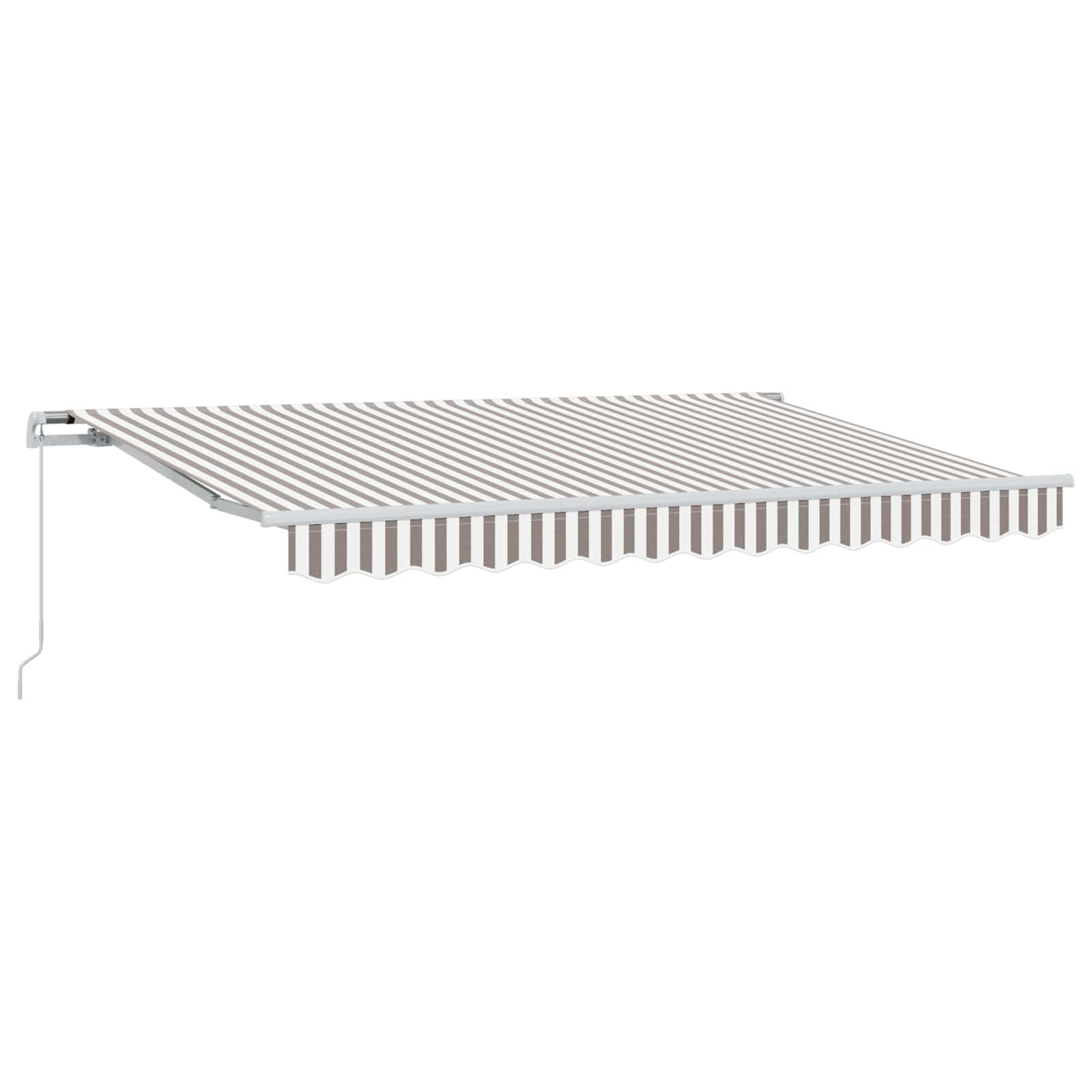 Skrovita tenda Svijetlo siva i bijela. 3,5 x 2 m tkanina