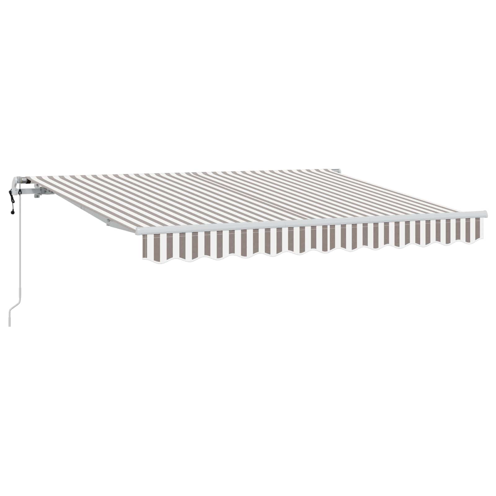 Skrovita tenda Svijetlo siva i bijela. 3,5 x 2 m tkanina