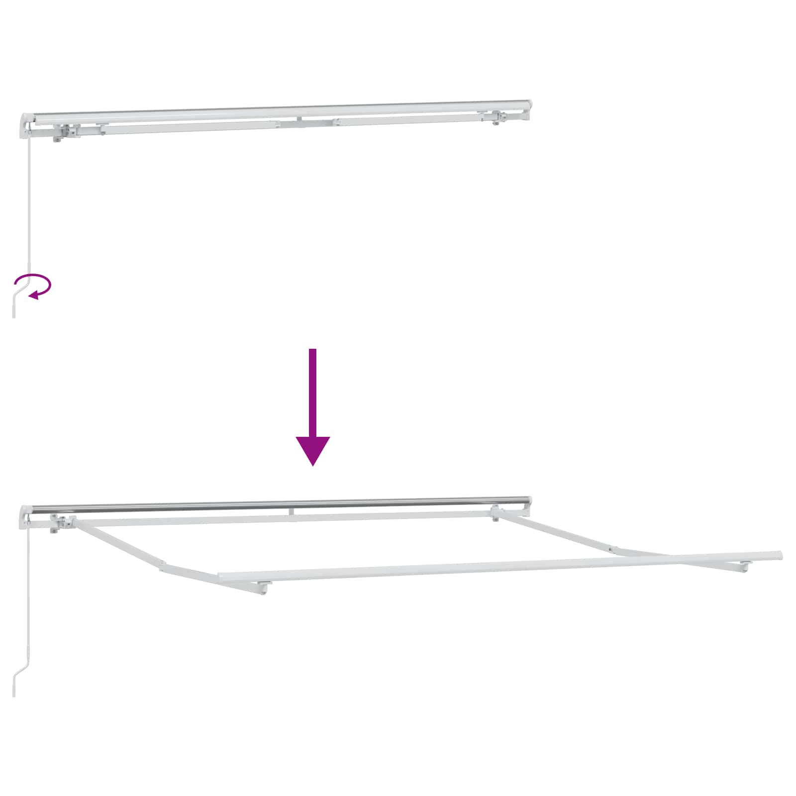 Skrovita tenda Pijesak 4 x 2 m tkanina
