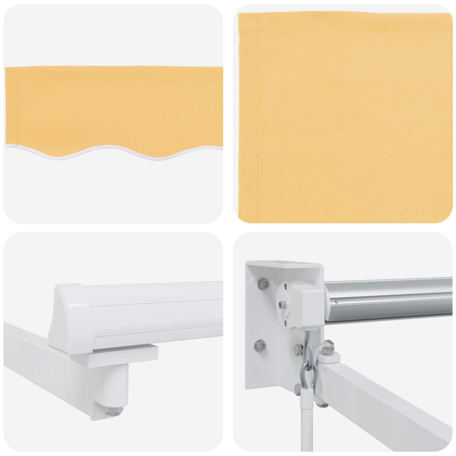 Povlačivi tende Pijesak 3 x 2,5 m 100% Poliester i Aluminij