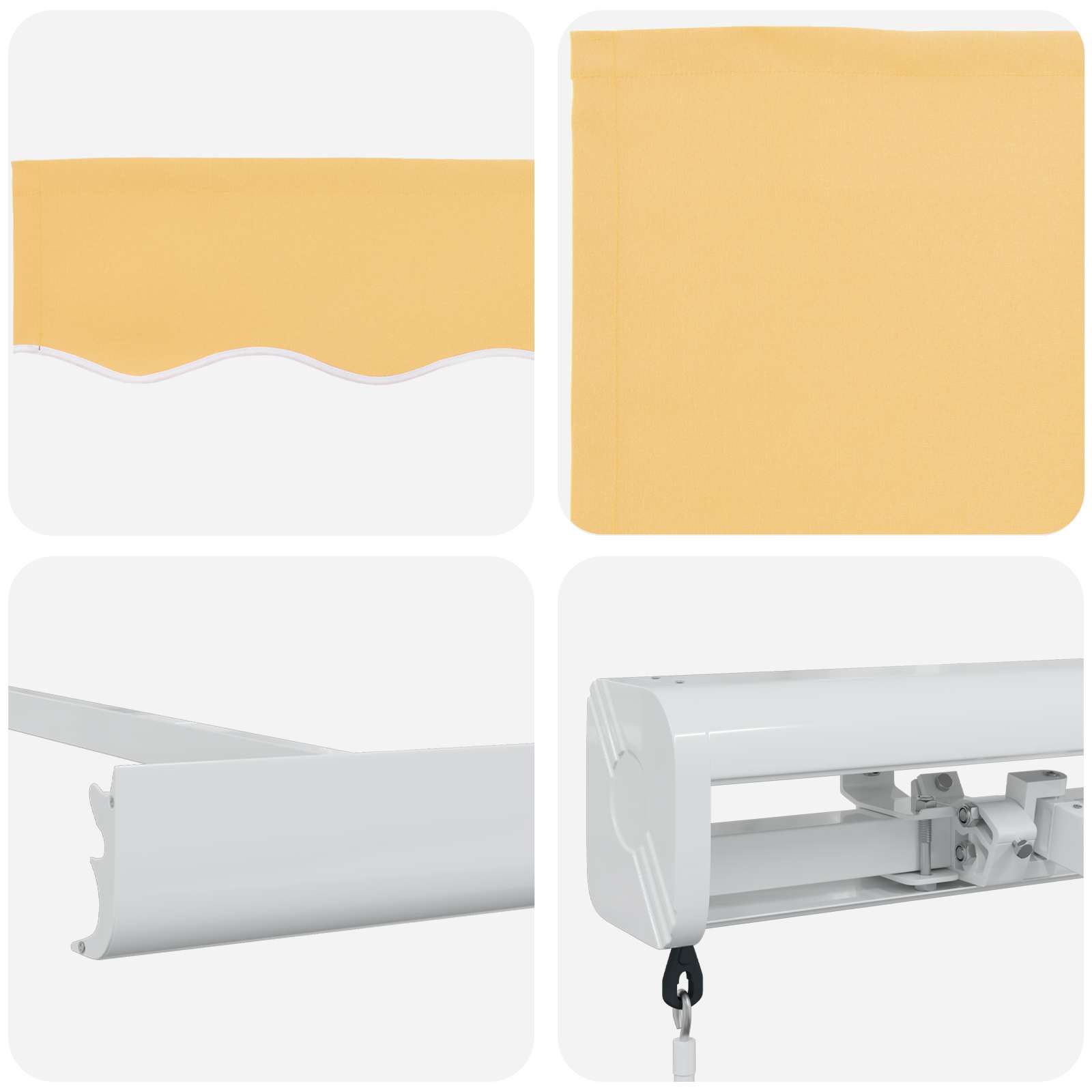 Povlačivi tende Pijesak 300 x 250 cm Platno i Aluminij