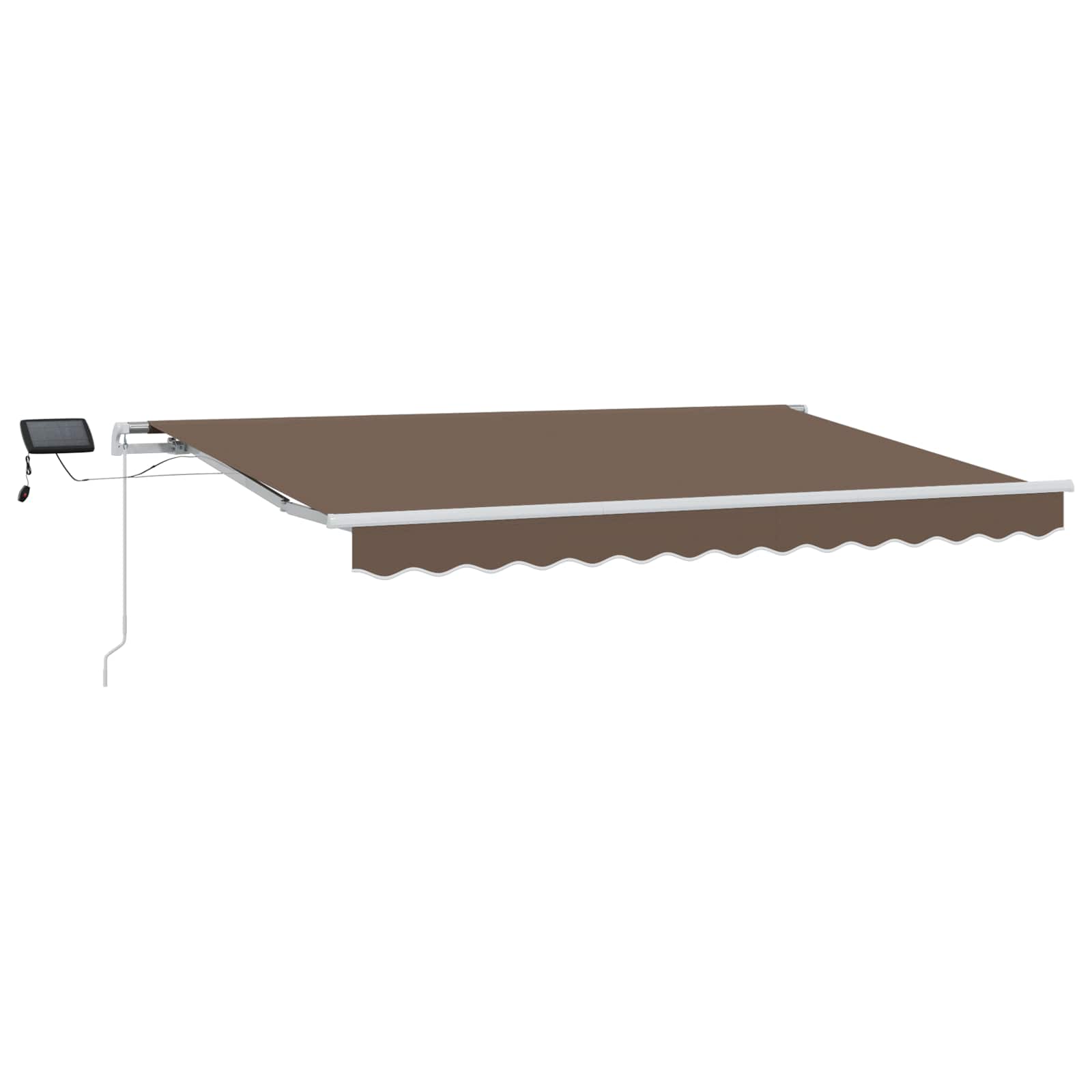 Povlačivi tende Sivosmeđa 350 x 250 cm Tkanina i Aluminij