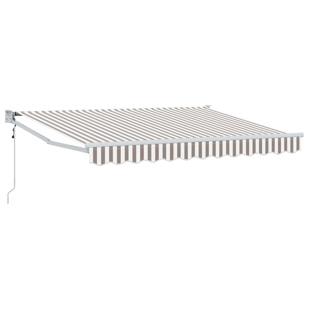 Povlačivi tende Svijetlo siva i bijela. 3,5 x 2,5 m