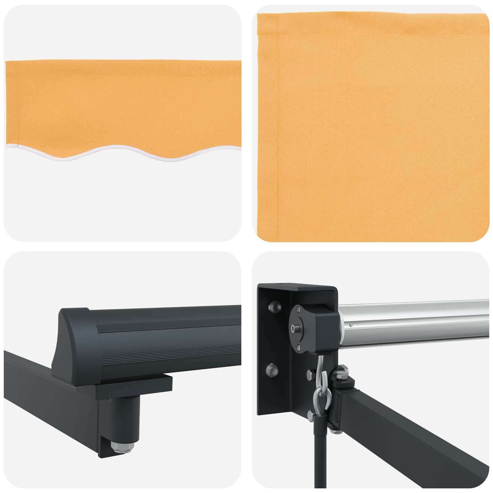 Povlačivi tende Pijesak 3,5 x 2,5 m 100% Poliester i Aluminij