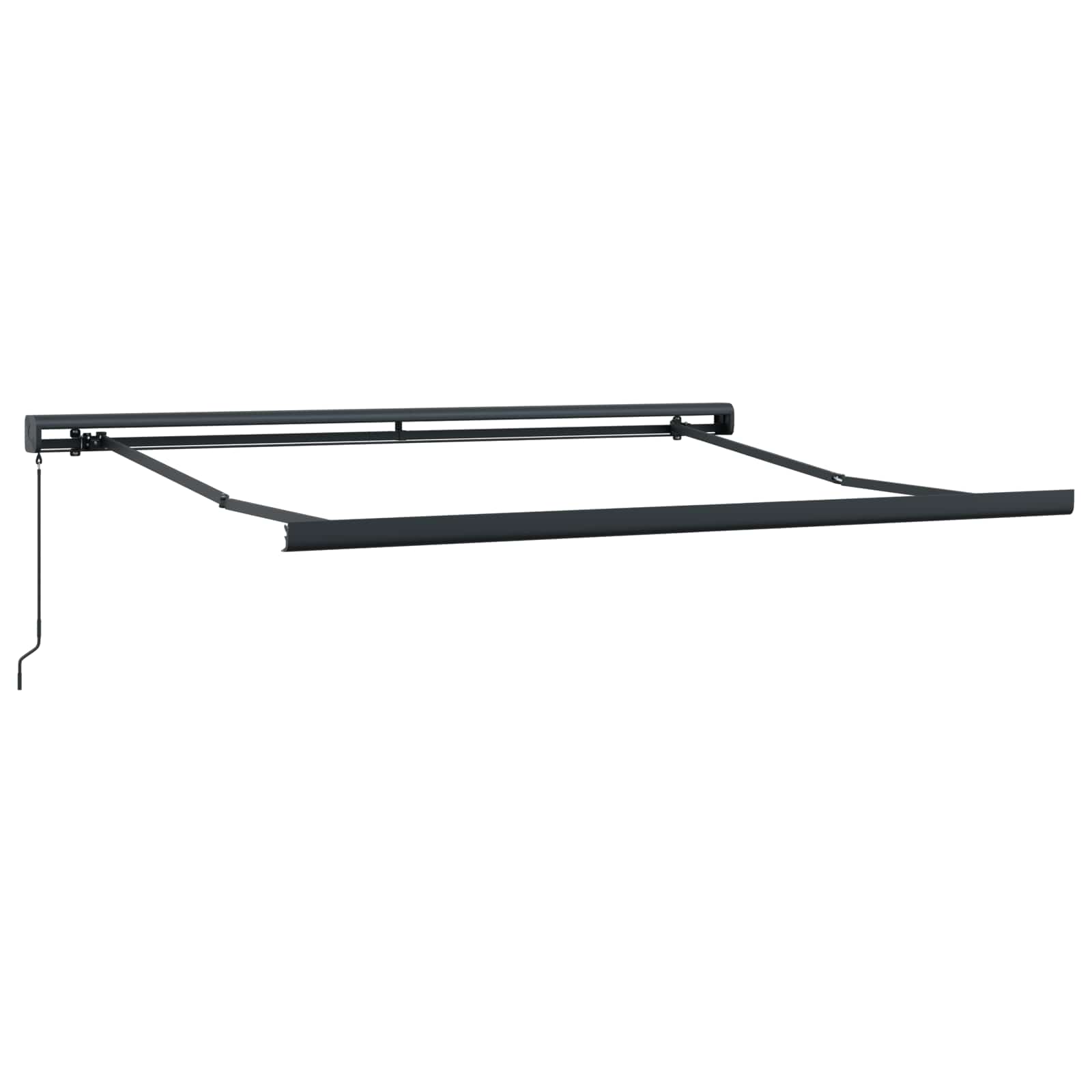 Povlačivi tende Sivosmeđa 350 x 250 cm Platno i Aluminij