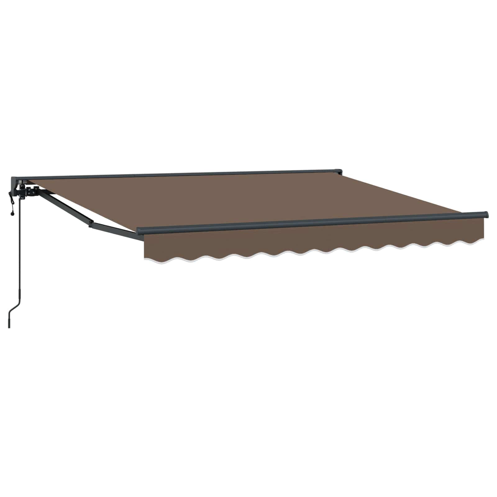 Povlačivi tende Sivosmeđa 3,5 x 2,5 m Poliester i aluminij