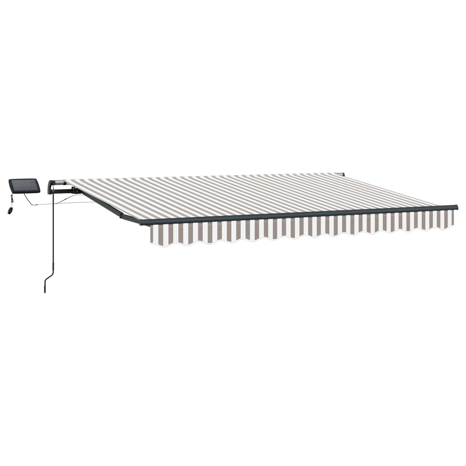 Povlačivi tende Svijetlo siva i bijela. 400 × 300 cm