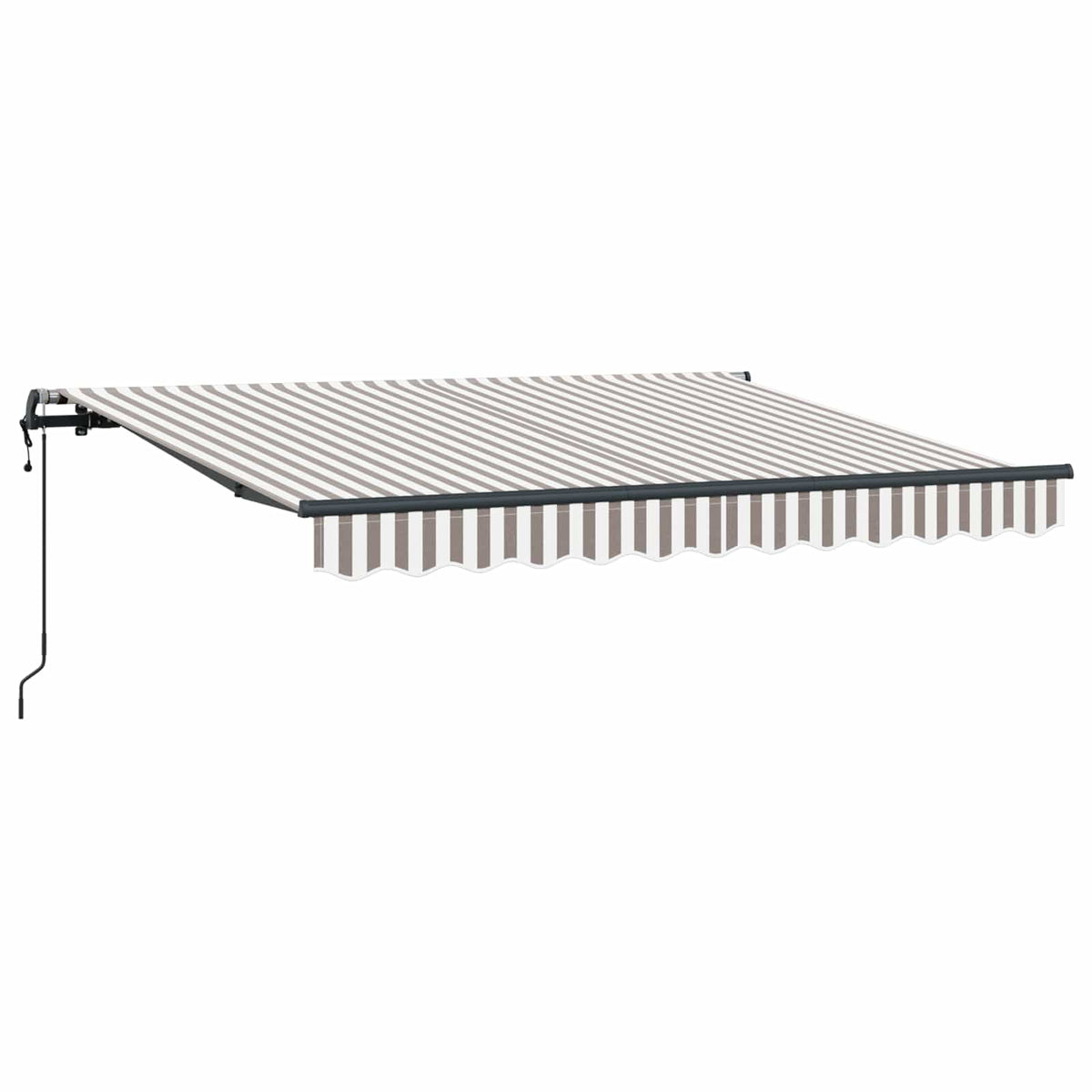 Povlačivi tende Svijetlo siva i bijela. 400 × 300 cm