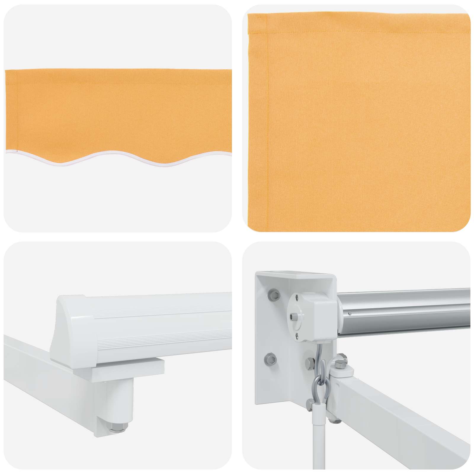 Povlačivi tende Pijesak 4 × 3 m 100% Poliester i Aluminij