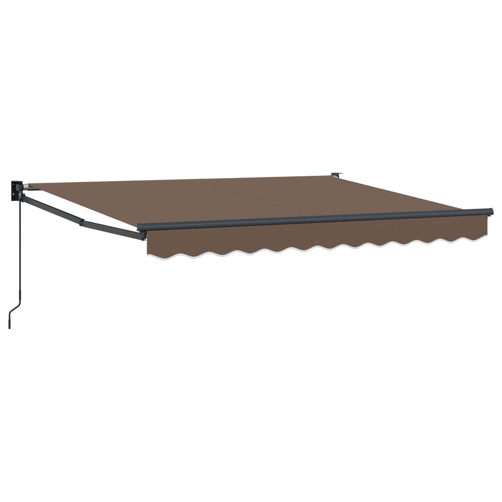 Povlačivi tende Sivosmeđa 4 × 3 m 100% Poliester i Aluminij