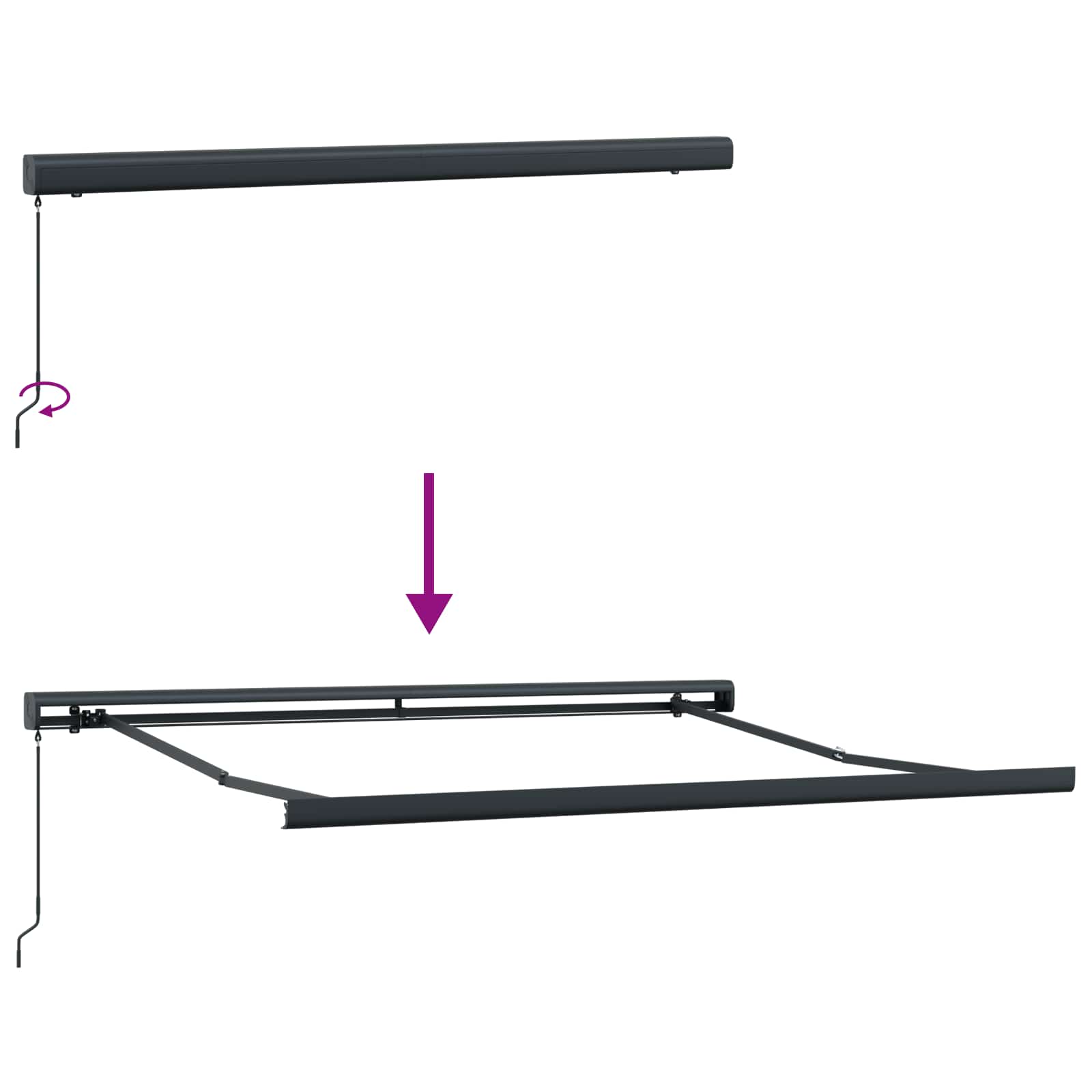 Povlačivi tende Pijesak 400 × 300 cm Platno i Aluminij